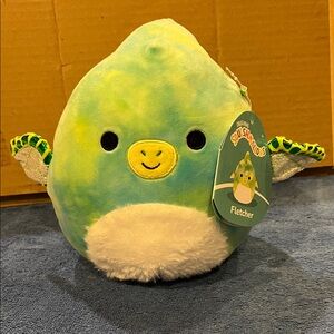 Squishmallows Fletcher Green and White Plush